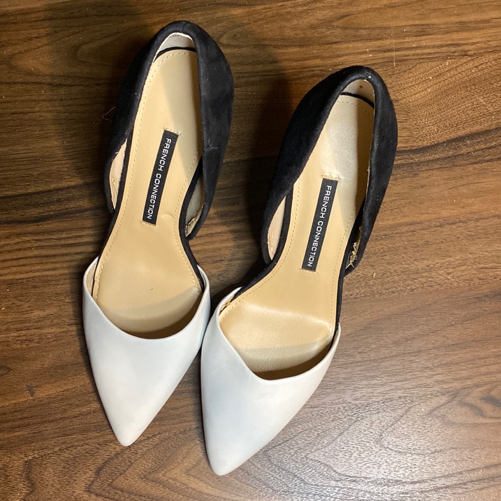 Like New French connection black and white stilettos stuff size 9